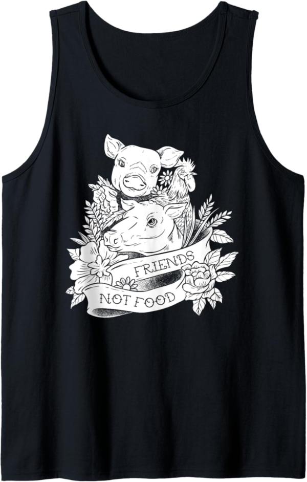 Vegan Friends Not Food Pig Gift Veganism Plant Based Food Ta... - Image 2